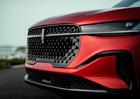 The sleek grille of a 2024 Lincoln Nautilus® SUV with the available Jet Appearance Package makes a bold statement. | Joe Cooper Lincoln of Edmond in Oklahoma City OK