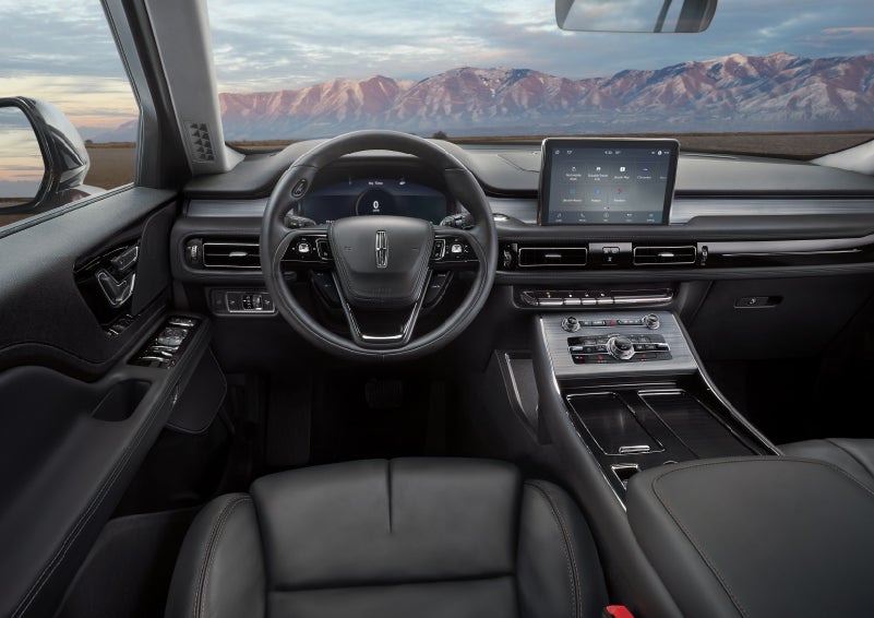 The interior of a Lincoln Aviator® SUV is shown | Joe Cooper Lincoln of Edmond in Oklahoma City OK