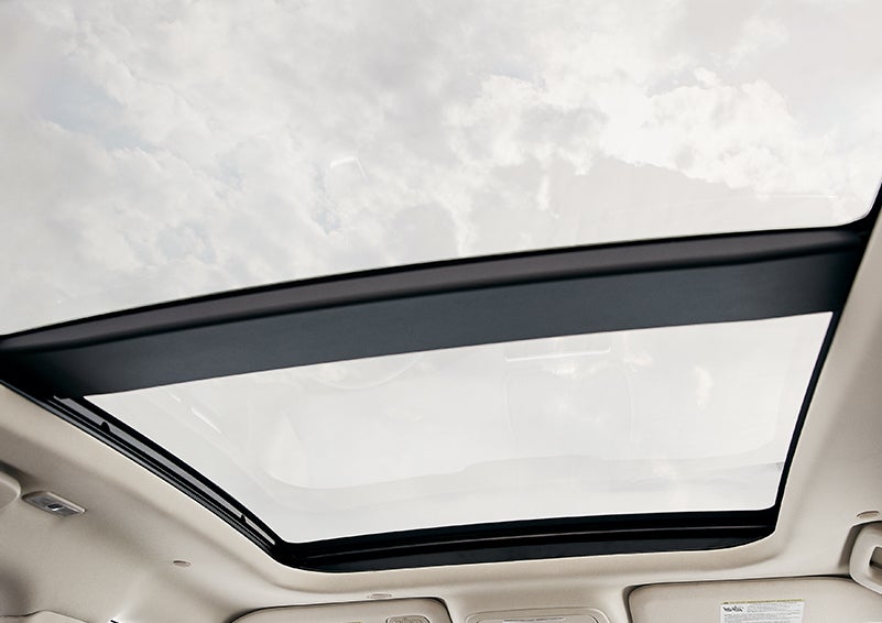 The available panoramic Vista Roof® is shown from inside a 2024 Lincoln Corsair® SUV. | Joe Cooper Lincoln of Edmond in Oklahoma City OK